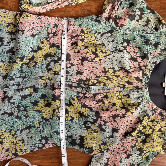 floral print midi button-down shirt dress flowy spring - Picture 7 of 11